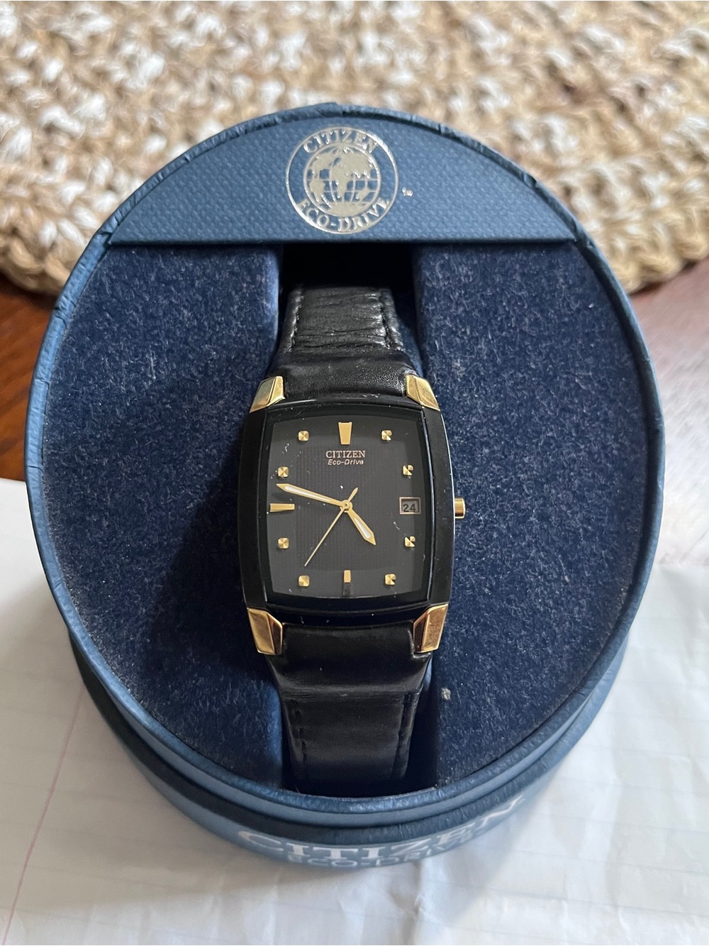 Citizen Men's Black and Gold Dress Watch